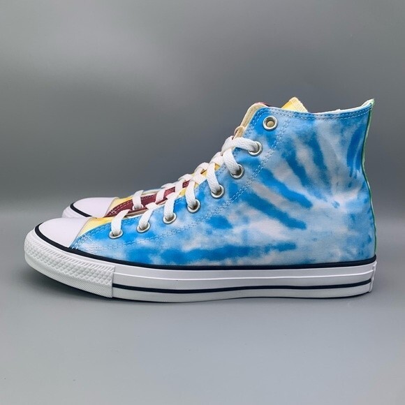 Converse Chuck Taylor All Star Hi 'Tie Dye Color-Block' Men's Sneaker  - Size: 9 - Picture 2 of 15